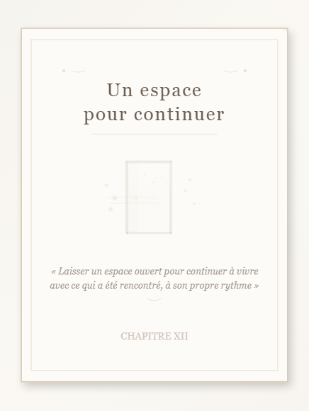 Couverture — Un espace pour continuer