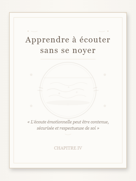 Couverture — Apprendre à écouter sans se noyer